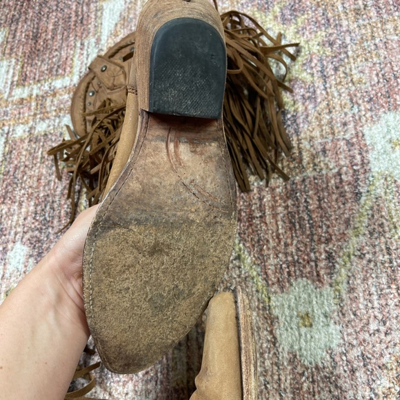 Caborca L15 Fringe Western Leather Boots Made in Mexico Womens Size 10 - Picture 9 of 9